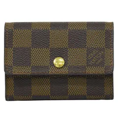 本物 ルイヴィトン LOUIS VUITTON LV ポルトモネ プラ ダミエ エベヌ コインケース 小銭入れ ブラウン N61930 ビトン 財布 ウォレット 中古 