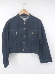 ◇ GLOBAL WORK グローバルワーク カジュアル カットオフ デニム ジャケット Gジャン サイズM インディゴ レディース P  【1308010007880】