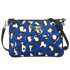本物 ヴィヴィアン ウエストウッド Vivienne Westwood アングロマニア 2WAY ショルダーバッグ クラッチバッグ ポシェット PVC ブルー バッグ 中古  