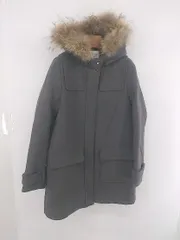 ■ any FAM エニィファム チャイニーズラクーンファー 2WAY 長袖 フード コート サイズ2 グレー系 レディース P  【1308010010132】