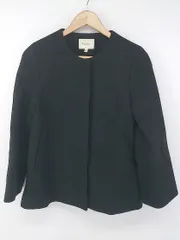 ◇ BEAUTY & YOUTH UNITED ARROWS ウール混 長袖 ノーカラー コート サイズS ブラック レディース P  【1308040001063】