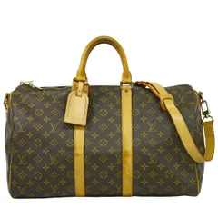 本物 ルイヴィトン LOUIS VUITTON LV キーポルバンドリエール 45 モノグラム 2WAY ボストンバッグ ブラウン M41418 ビトン バッグ 中古  