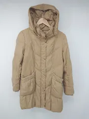 ◇ MICHEL KLEIN ミッシェルクラン ジップアップ 長袖 ダウン コート サイズ38 ベージュ系 レディース P  【1308040005290】