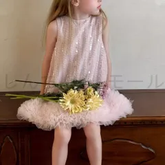 【新品・未使用】スパンコール ノースリーブ ワンピース ドレス フレア