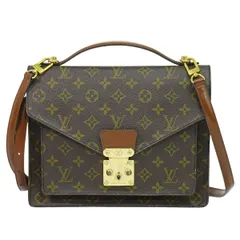 本物 ルイヴィトン LOUIS VUITTON LV モンソー モノグラム 2WAY ショルダーバッグ ハンドバッグ ブラウン M51185 ビトン バッグ 中古・