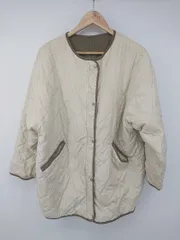 ◇ rectangle レクタングル リバーシブル 長袖 キルティング コート サイズF アイボリー ブラウン系 レディース P  【1308040004828】