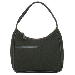 美品】PRADA プラダスポーツ ウール フェルト ハンドバッグ グレー