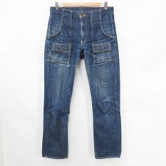 【中古】ナンバーナイン NUMBER (N)INE 08AW 雪柄 ジップカーディガン 2 ネイビー/ホワイト F08-NK006 メンズ ナンバーナイン NUMBER (N)INE 08AW 雪柄 ジップカーディガン 2