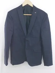 ◇ ZARA MAN ザラ シンプル ビジネス系 長袖 テーラード ジャケット サイズEUR 46 USA 36 MEX 46 ネイビー メンズ P  【1308040008321】