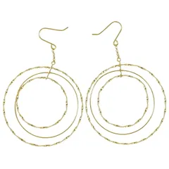 本物 サークル モチーフ K18 YG フック ピアス イエローゴールド アクセサリー ジュエリー 中古  