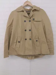 ◇ ZARA BASIC ザラベーシック 大人女子 通勤 通学 長袖 トレンチ コート サイズEUR S USA S MEX 26 ベージュ レディース P  【1308040008680】
