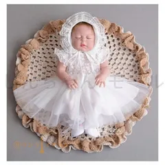 【新品?未使用】ベビードレス セレモニードレス 新生児 2セット ノースリーブ ベビードレス 新生児 ベビードレス 退院 女の子 ベビー ドレ