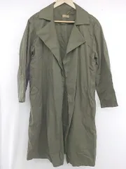 ◇ ◎ NECOBRAND ef-de シンプル 長袖 ガウン コート サイズ9 カーキ グリーン系 レディース P  【1308040010973】
