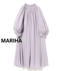 MARIHA 春の花のドレス 長袖 ピンク ワンピース 36 ゆったり マリハ ロングスリーブ ふんわり 綿 コットン ロング