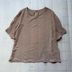 ト2512-②-5481 エレナ　ELENA プルオーバーブラウス　ベージュ　17R