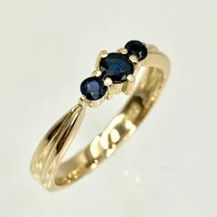 【鑑別書付】K18 サファイア リング 10号 総重量2.2g