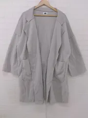 ◇ ABITOKYO アビトーキョー 大人女子 カジュアル シンプル 無地 長袖 ガウン コート サイズM グレー系 レディース P  【1308040011529】