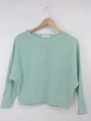 ◇ any SiS エニィスィス シンプル 無地 ドルマンスリーブ 長袖 ニット カットソー サイズ0 ミントグリーン系 レディース P  【1308040012519】