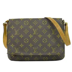 本物 ルイヴィトン LOUIS VUITTON LV ミュゼットタンゴ ショート モノグラム ショルダーバッグ ブラウン M51257 ビトン バッグ 中古・