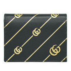 未使用級✨グッチ GGマーモント 長財布 黒 レザー ウォレット ゴールド 