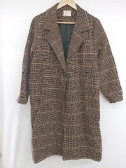 ◇ Candy Beans カジュアル グレンチェック 長袖 チェスター コート サイズM ベージュ ブラウン系 マルチ レディース P  【1308040013424】