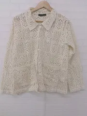 ◇ w closet コットン100% シアー 抜け感 長袖 シャツ ジャケット ライトベージュ系 レディース P  【1308040015404】