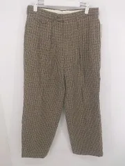 ◇ ◎ ●未使用● Kent ケント タグ付き 定価1.7万円 チェック タック パンツ サイズ79 グレー ブラウン系 マルチ メンズ P  【1308040017446】