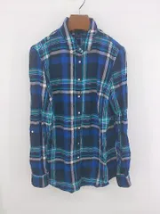◇ ◎ TOMMY HILFIGER トミーヒルフィガー チェック カジュアル 長袖 シャツ サイズS/P ネイビー ブルー メンズ P  【1308040016357】