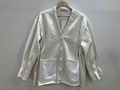 タグ付新品 26SS ジャケットライクニットカーディガン オフホワイト 
