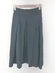 ◇ ◎ ●未使用● VONDEL タグ 大人女子 定価3.3万円 無地 タック ロング フレア スカート サイズ38 ネイビー レディース P  【1308090003208】