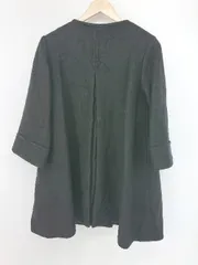 ◇ URBAN RESEARCH アーバンリサーチ 大人女子 ウール混 長袖 ノーカラー コート サイズOne ブラック レディース P  【1308090002935】