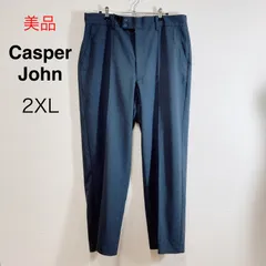 美品 Casper John テーパードパンツ グレー センタープレス スラックス 大きいサイズ メンズ パンツ ボトムス きれいめ カジュアル 2XLのサムネイル