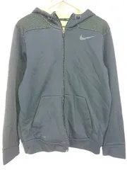 ◇ NIKE ナイキ スポーツウェア 長袖 ジップアップ パーカー サイズL ブラック イエロー系 メンズ P  【1308090000108】