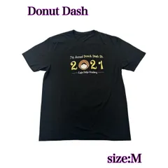 2021 Donut Dash 5K イベントTシャツ ブラック プリントT 古着 M