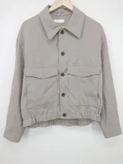 ◇ WYM LIDNM ウィム バイ リドム 無地 シンプル カジュアル 長袖 ジャケット ブルゾン サイズS グレージュ系 メンズ P 【1308090003970】