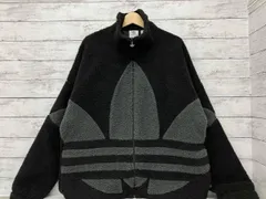 adidas/フリース/シェルパ ジャケット/ブラック/ボアジャケット/HR3180 /XLサイズ