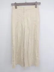 ◇ ◎ ●未使用● BEAUTY & YOUTH タグ付き 大人女子 バックゴム タック ワイド パンツ サイズS オフホワイト レディース P  【1308090005639】