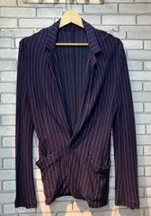 HYSTERIC GLAMOUR ヒステリックグラマー 馬蹄 ガール ストライプ ジャケット オゾンコミュニティ テーラードジャケット Sサイズ ストリート