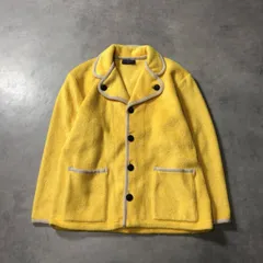 GQ4482◇Le minor : 90's フランス製 パイピング フリースジャケット◇2◇イエロー系 ルミノア