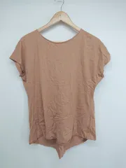 ◇ DRESSTERIOR ドレステリア 大人女子 無地 フレンチスリーブ カットソー サイズ38 ブラウン レディース メンズ P  【1308090007459】