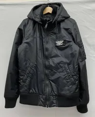 ALPHA INDUSTRIES アルファインダストーリーズ AAL-1325 フーデットリブジャケット アウター ブラック サイズL