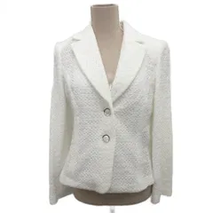 マダムジョコンダ MADAM JOCONDE 美品 テーラードジャケット ブレザー 2B シングル 白 ホワイト 40 約Lのサムネイル