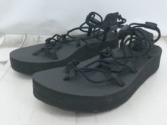 ◇ Teva テバ ストラップ アウトドア サンダル サイズW6 ブラック レディース P 【1308090008982】
