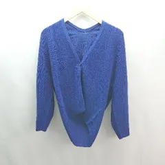 ◇ beauty&youth セーター ニット Vネック フロントボタン 羽織り 長袖 カーディガン 表記なし ブルー レディース E  【1308160000908】
