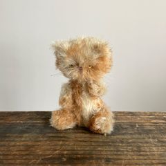 茶色っぽい子 ｝ ぬいぐるみ 作家 ねこ テディベア ハンドメイド