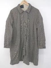 ■ ◎ KBF アーバンリサーチ ライナー付 グレンチェック 長袖 ステンカラーコート サイズONE グレー系 レディース P  【1308090009415】