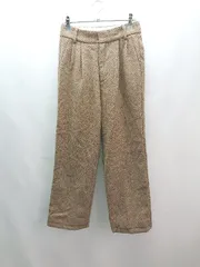 ◇ select moca ウール 秋冬 カジュアル タック ジップフライ 総柄 パンツ サイズS ブラウン レディース E 【1308160001653】