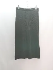 ◇ sonny label ニット ウエストゴム サイドスリット 秋冬 ロング丈 フレア スカート サイズFREE ブラック レディース E  【1308160001172】