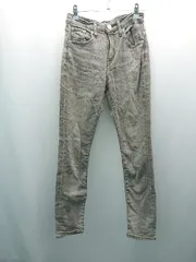 ◇ RED CARD レッドカード ストレッチ素材 フロントファスナー カジュアル スキニーパンツ サイズ22 グレー レディース E  【1308160007914】