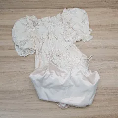 ◇ ◎ one after another NICE CLAUP レース フロントボタン 半袖 ロング丈 ワンピース サイズＦ アイボリー レディース E  【1308160007181】